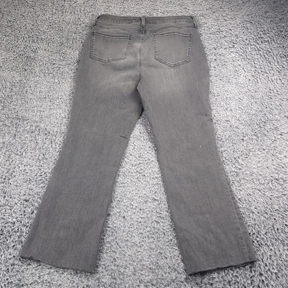 NYDJ Jeans Women 8 Gray Barbara Bootcut Denim Normcore Distressed Casual Stretch - Picture 2 of 10